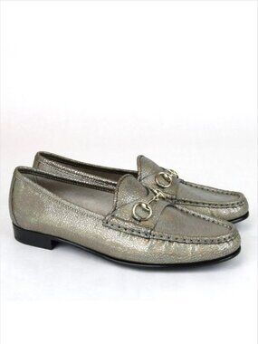 Rare Gucci Iridescent Leather Horsebit Loafers size 37